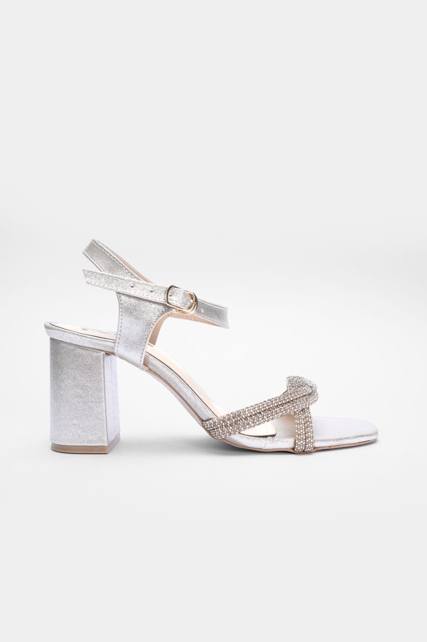 - Silver Spiral Luxe Fancy Sandal 32050