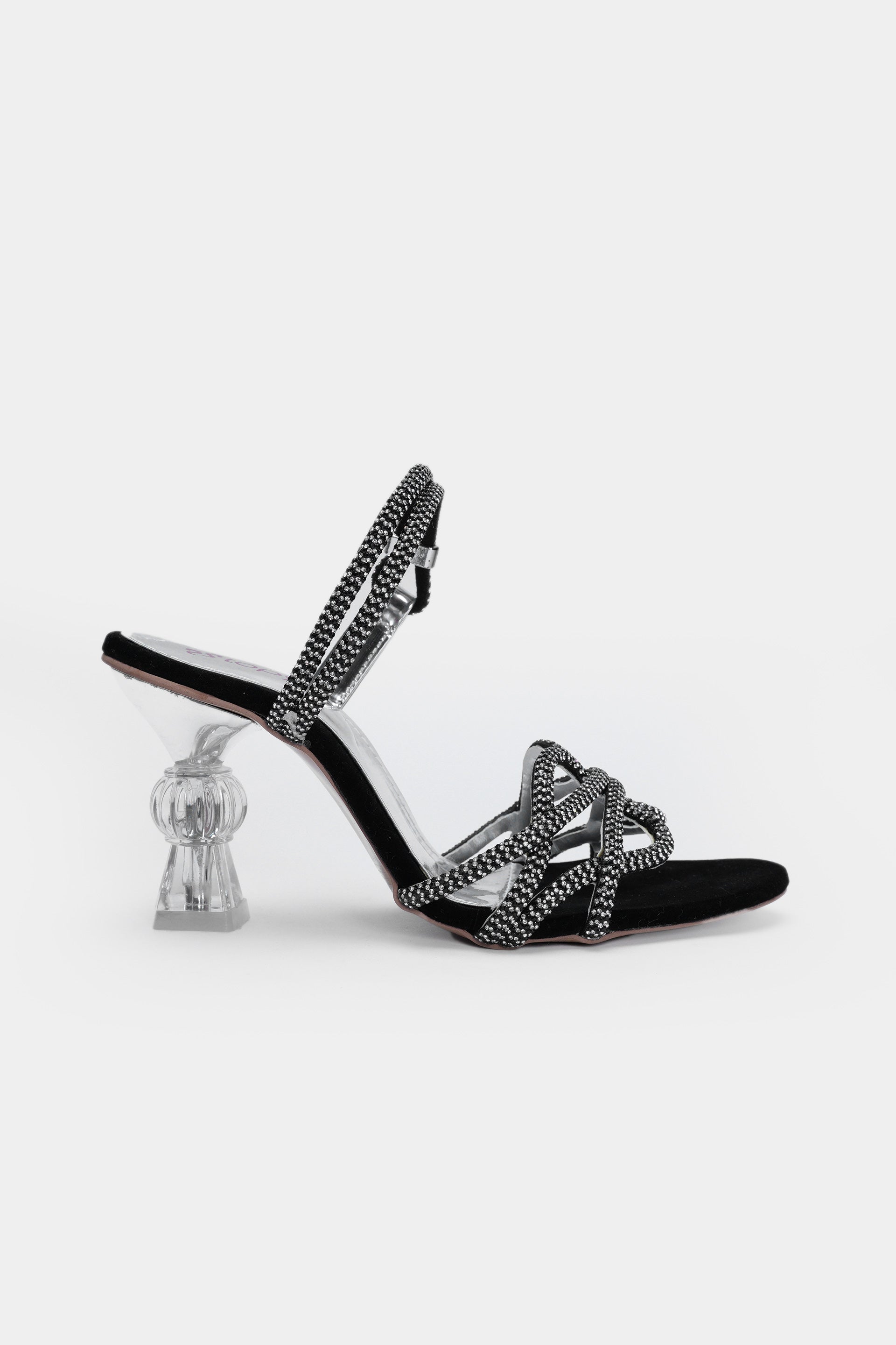 "Crystal Charm Stilettos" Fancy Sandal | 32110