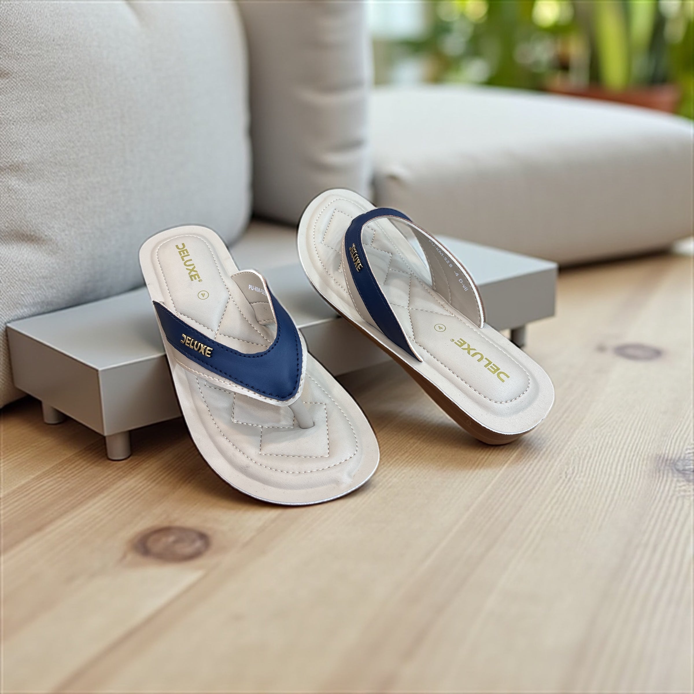 DELUXE Quilted Comfort Flip-Flops Ladies Casual sleaper waterproof with soft peddle