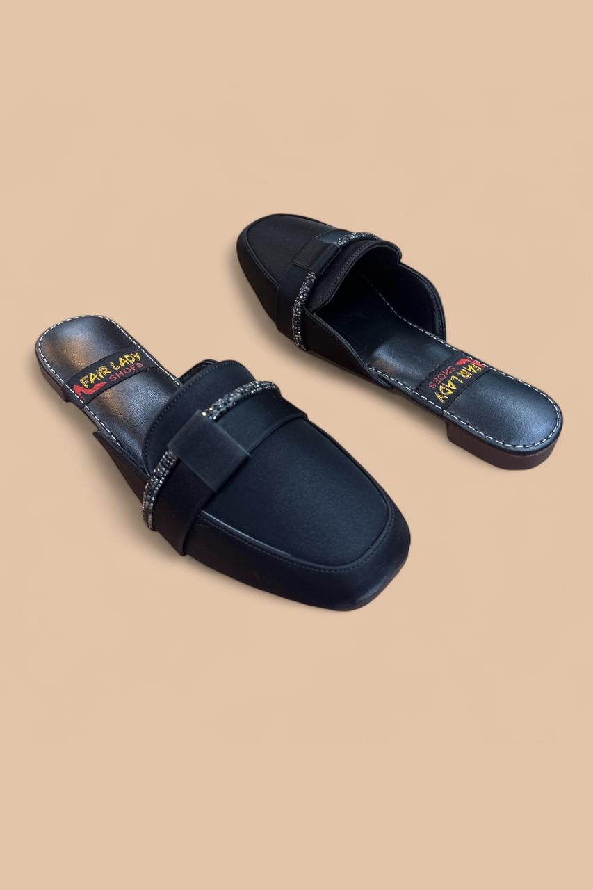 Ladies back open shoes