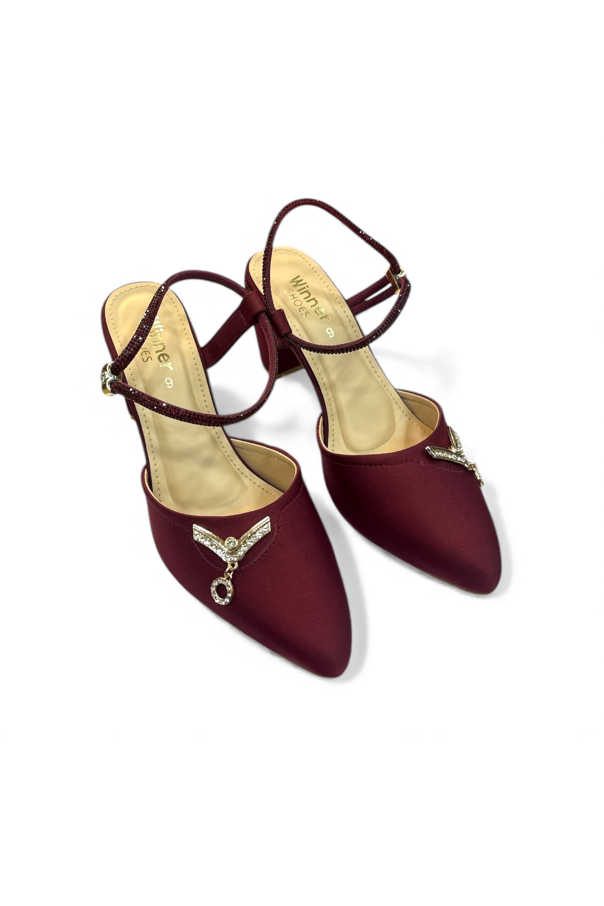 Crimson Charm Ladies knot shoes