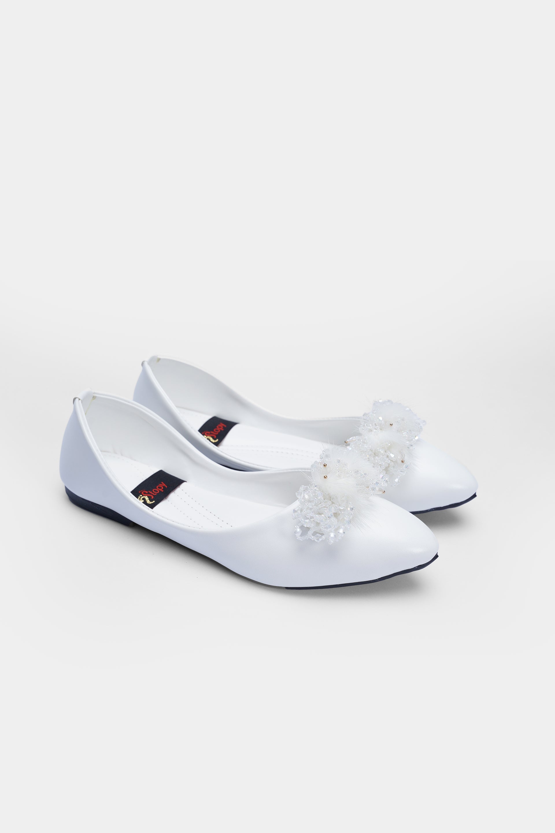 - Crystal Petal Ladies Shoes Flat | 31992