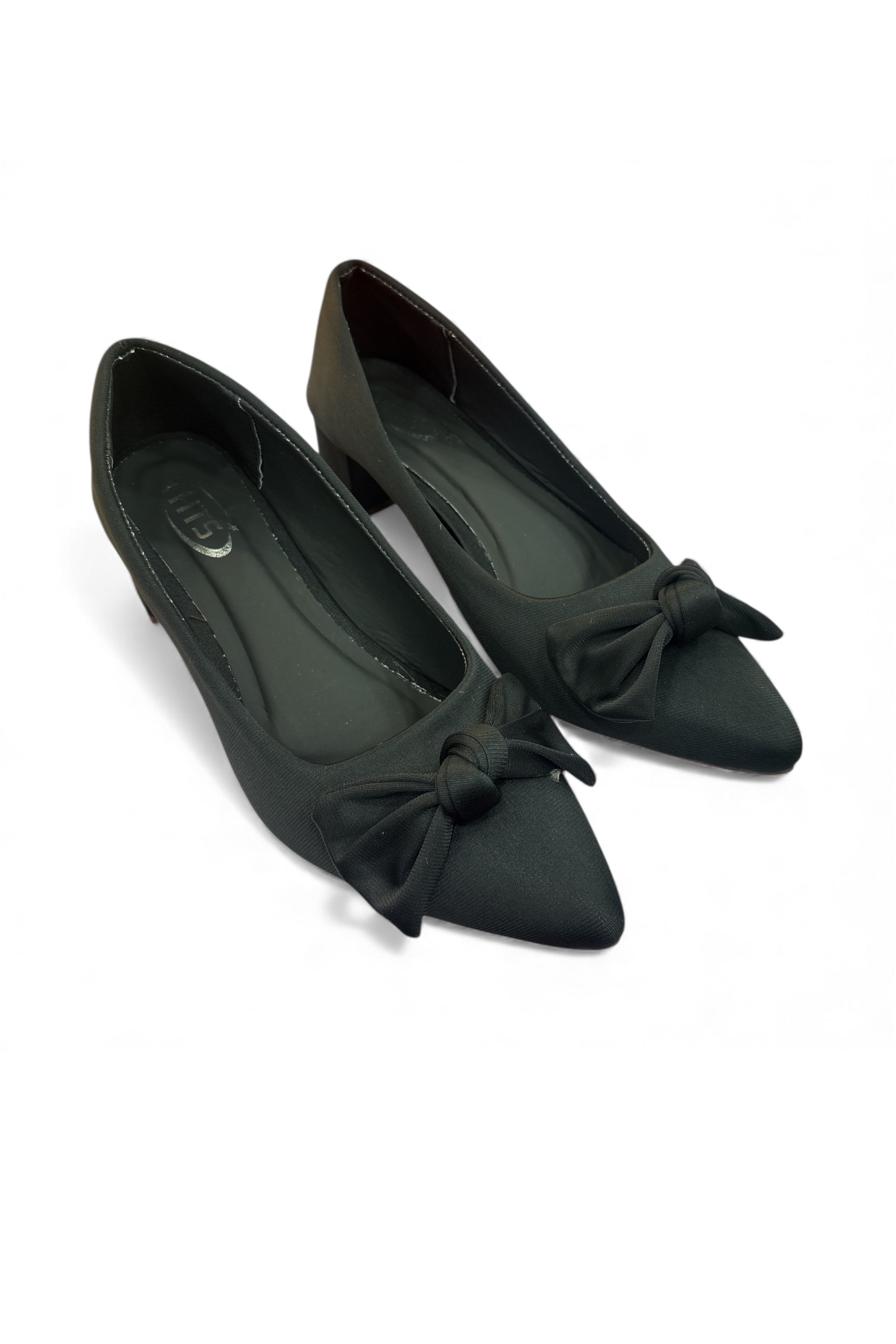 Velvet Noir Ladies knot shoes