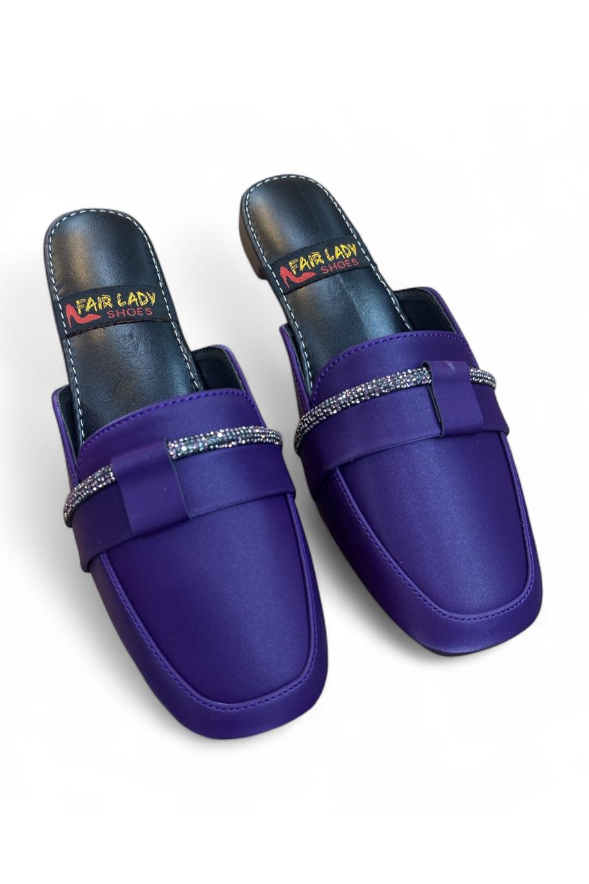 Velvet Dusk Ladies back open shoes